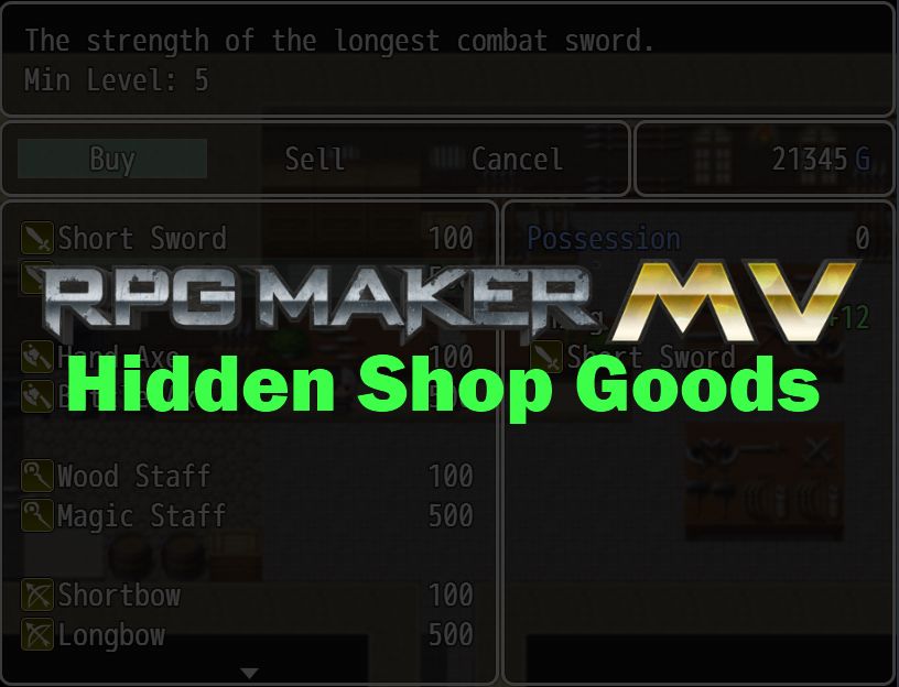 Hidden Shop Goods