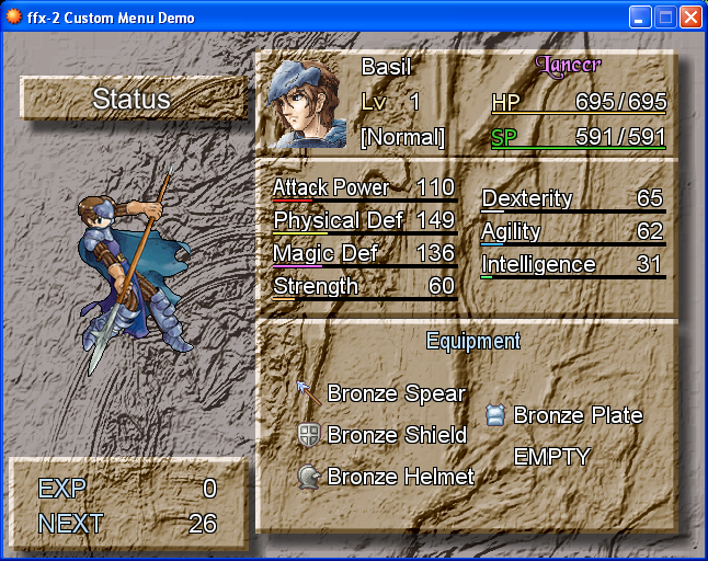 Final Fantasy X-2 Custom Menu System